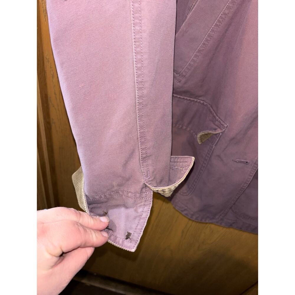 Vintage L.L. Bean women’s purple mauve chore jacket barn coat (XL) NO BUTTONS - Picture 3 of 8